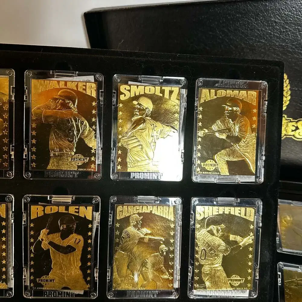 Promint 22 Karat Gold Foil Baseball Card Collector Series Set in Display Case